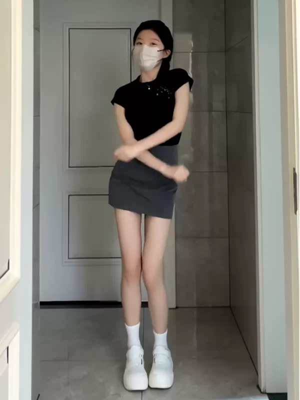 氣質灰色包臀西裝短裙：圖片 3